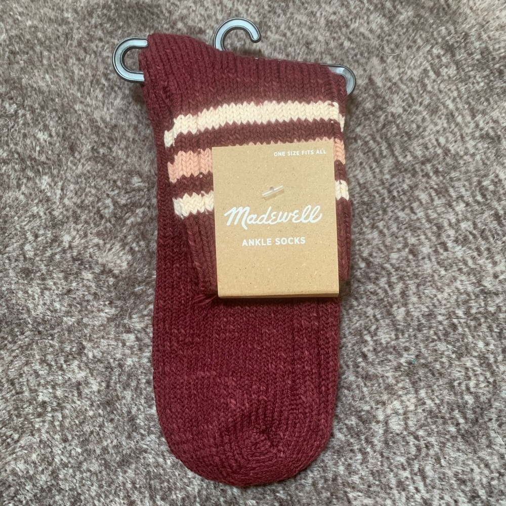 NWT Madewell striped ankle socks